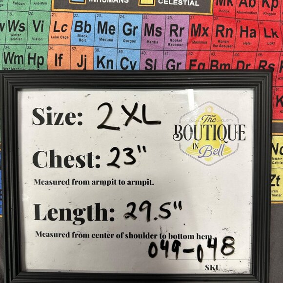 Marvel Mens 2XL Periodic Table of Marvel Gray Tshirt Graphic Print Short Sleeve - Picture 5 of 8